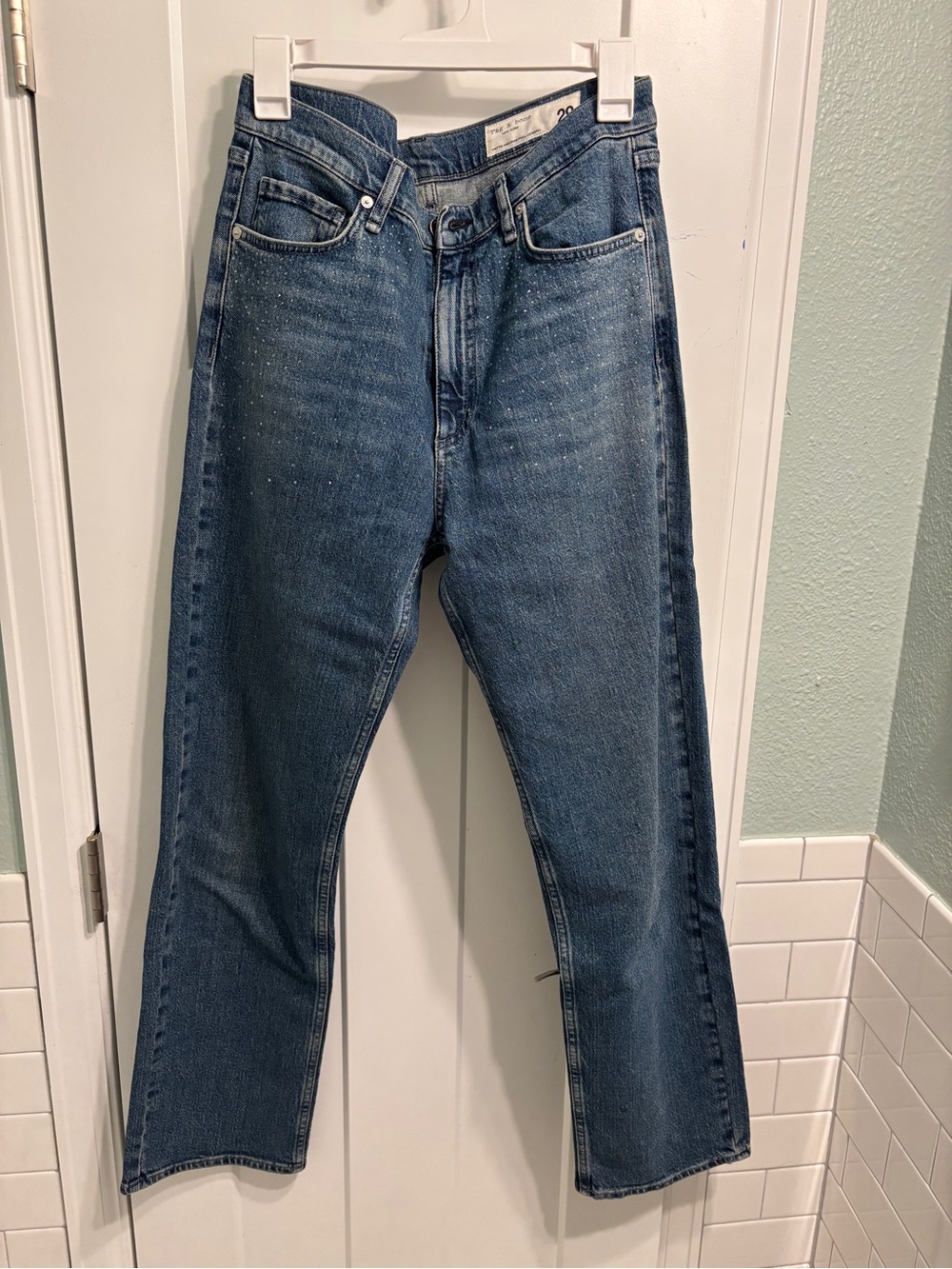 Women's Rag&bone Hattie mid-rise Straight-Leg Jeans - Blue